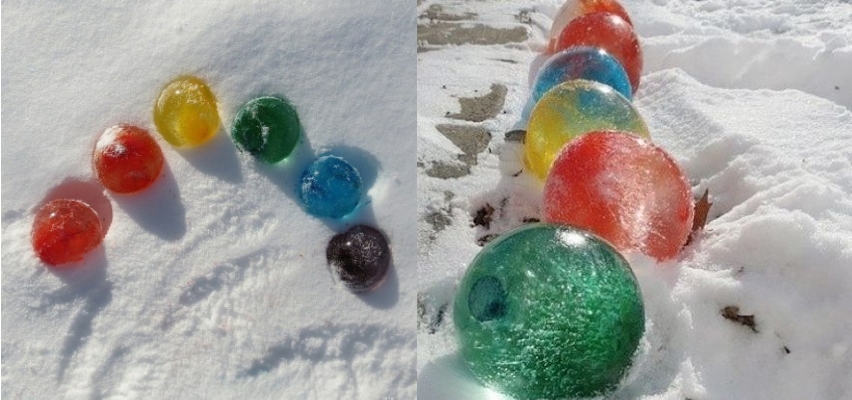 Ледяные цветные шары