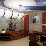 Фото 27: Подвесной потолок для комнаты в морском стиле