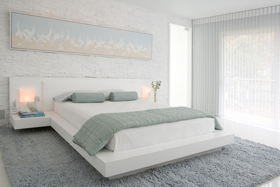 красивая спальня в минималистичном стиле