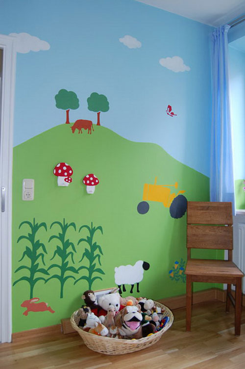 Трафареты для детской комнаты могут быть использованы для создания целостной картинки