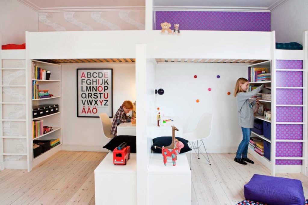 Детская комната для разнополых детей разного возраста