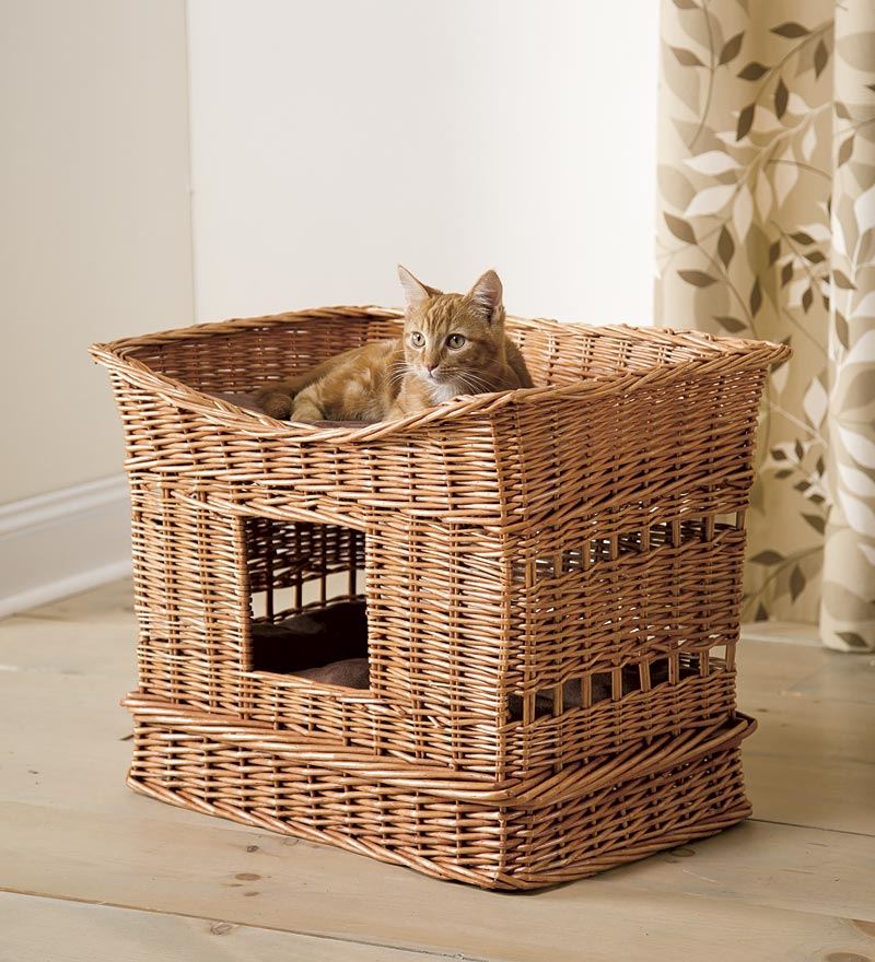 Плетеный домик для кошек