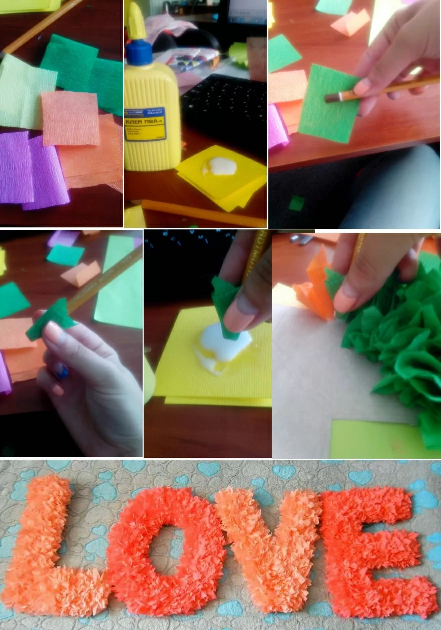 Как сделать объемные буквы из картона