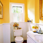 Фото 9: Желтый яркий цвет в ванной комнате