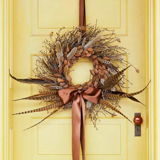 Осенние декоративные венки на дверь(идеи)
