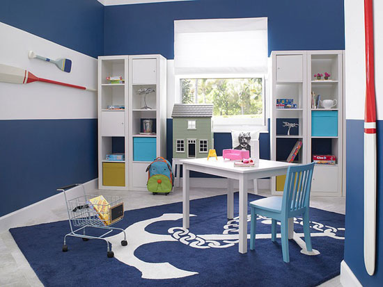 Детская комната в морском стиле фото 