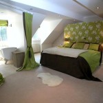 Фото 177: Зеленые шторы в спальне