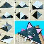 Фото 12: Закладка в виде кошки-оригами