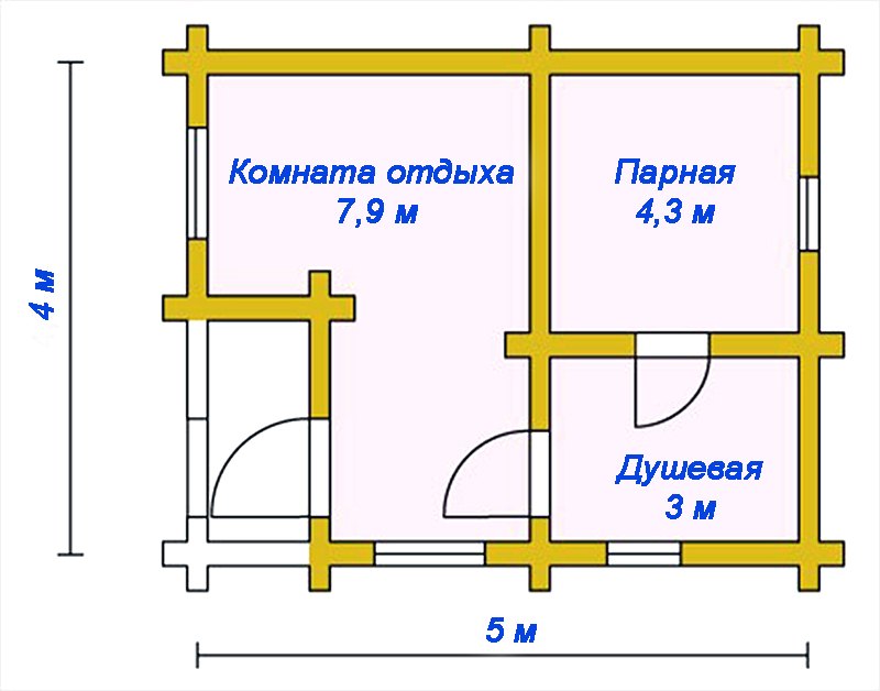 Баня с комнатой отдыха своими руками из пеноблоков