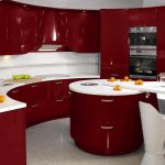 Фото 72: Красная кухня в стиле хай-тек
