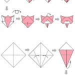 Фото 14: Схема кошки-оригами