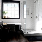 Фото 19: Бело-черный кафель для ванной комнаты