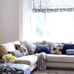 Фото 5: Угловой диван с синими подушками
