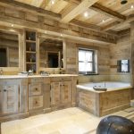 Фото 41: Дизайн ванной в деревянном доме в стиле шале