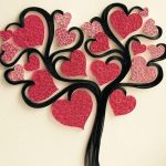 Фото 74: Дерево из сердечек в технике квиллинг