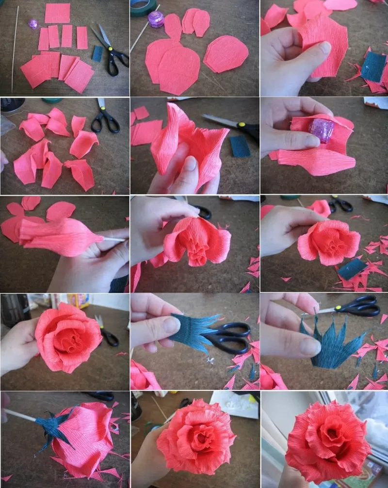 Цветы из гофрированной бумаги своими руками, 10 мастер-классов