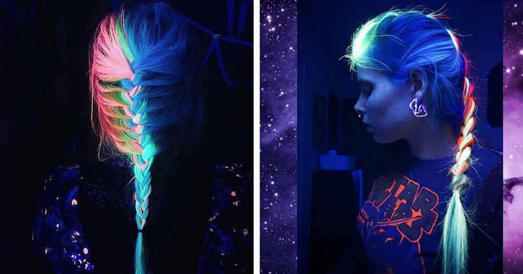 Краска для волос светящаяся в ультрафиолете