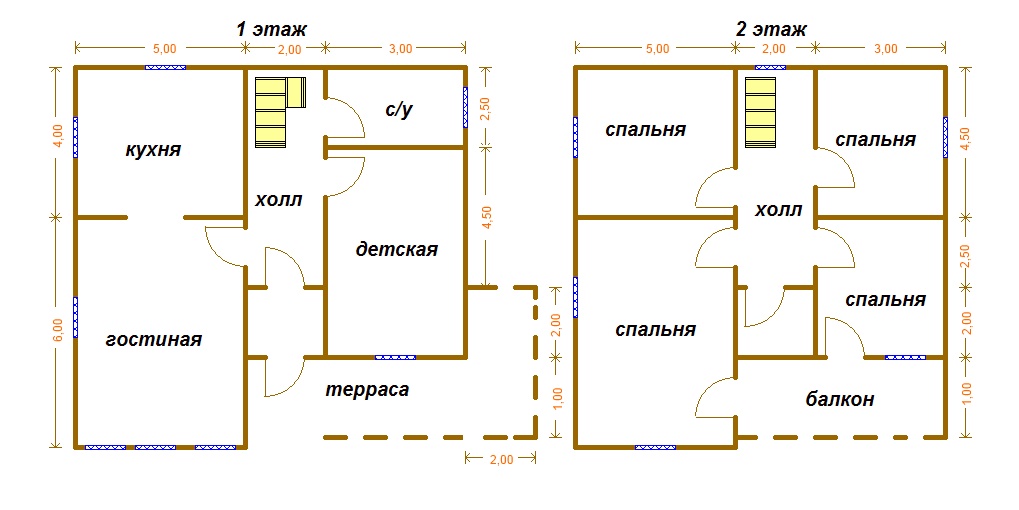 Чертеж дома 9 11