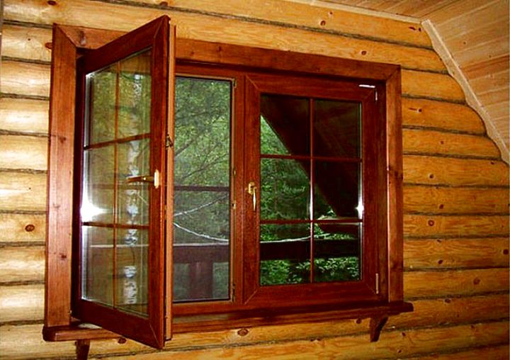 Современные окна из дерева