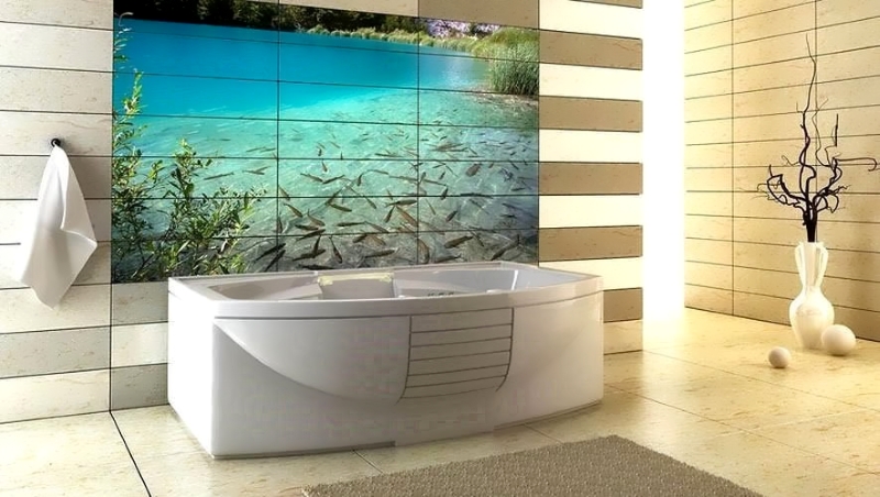 3D плитка с фотопечатью для ванной