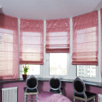 Фото 7: Розовые римские шторы