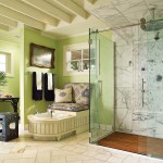 Фото 14: Дизайн ванны в зеленых тонах