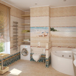Фото 32: композиция из плитки с рисунков в ванной