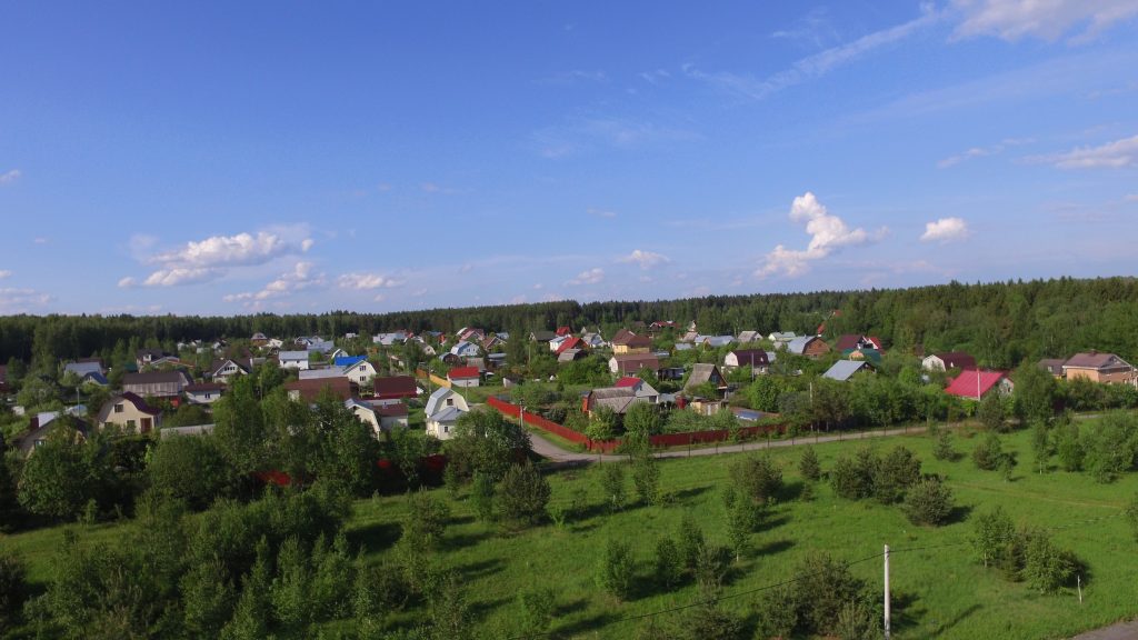Вид на коттеджный поселок "Взгорье"