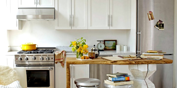 Кухонный гарнитур для маленькой кухни белый