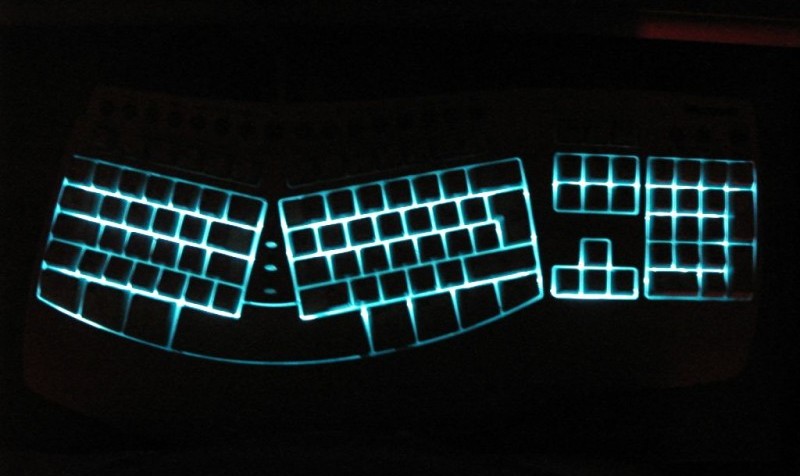 Подсветка просветов клавиатуры