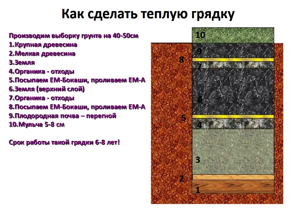 Теплые грядки послойно. Слои грядки. Теплая грядка схема слоев. Схема заполнение теплой грядки.