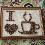 Фото 14: Картина из зерен кофе для кухни
