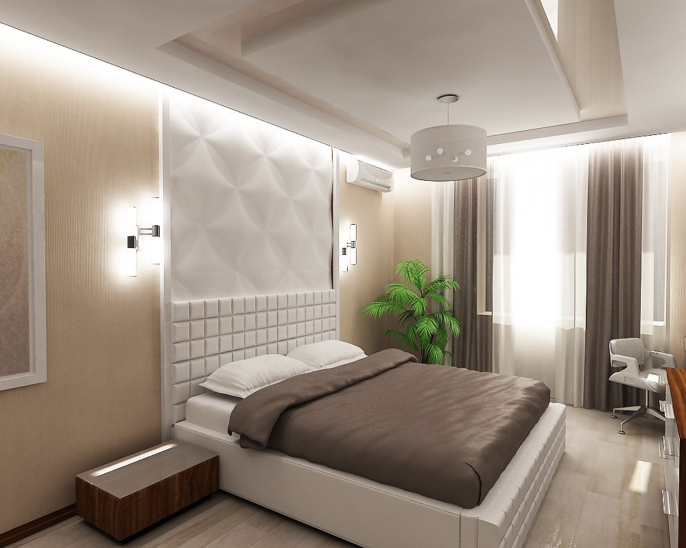 Дизайн спальни освещение
