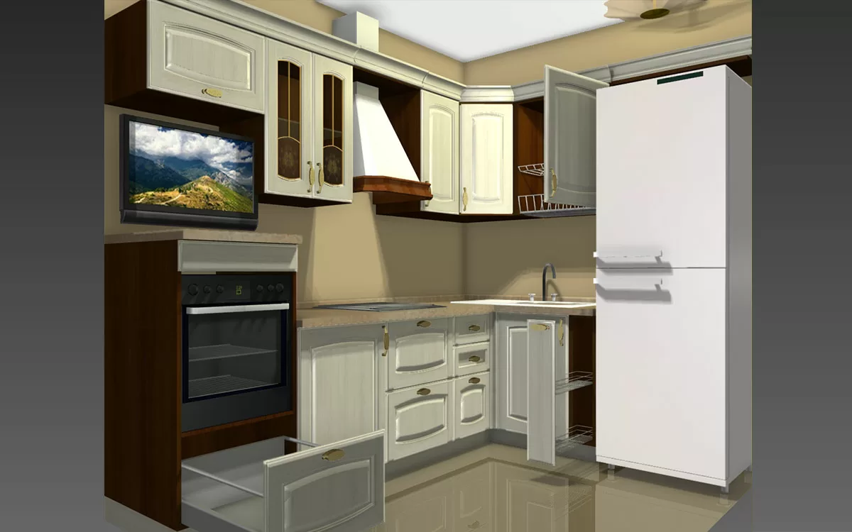 Маленькие Кухни Угловые Фото С Холодильником