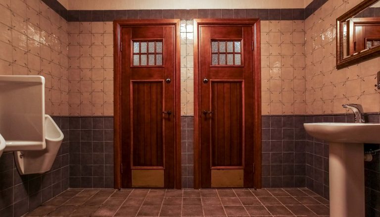 Совмещенные двери на ванну и туалет