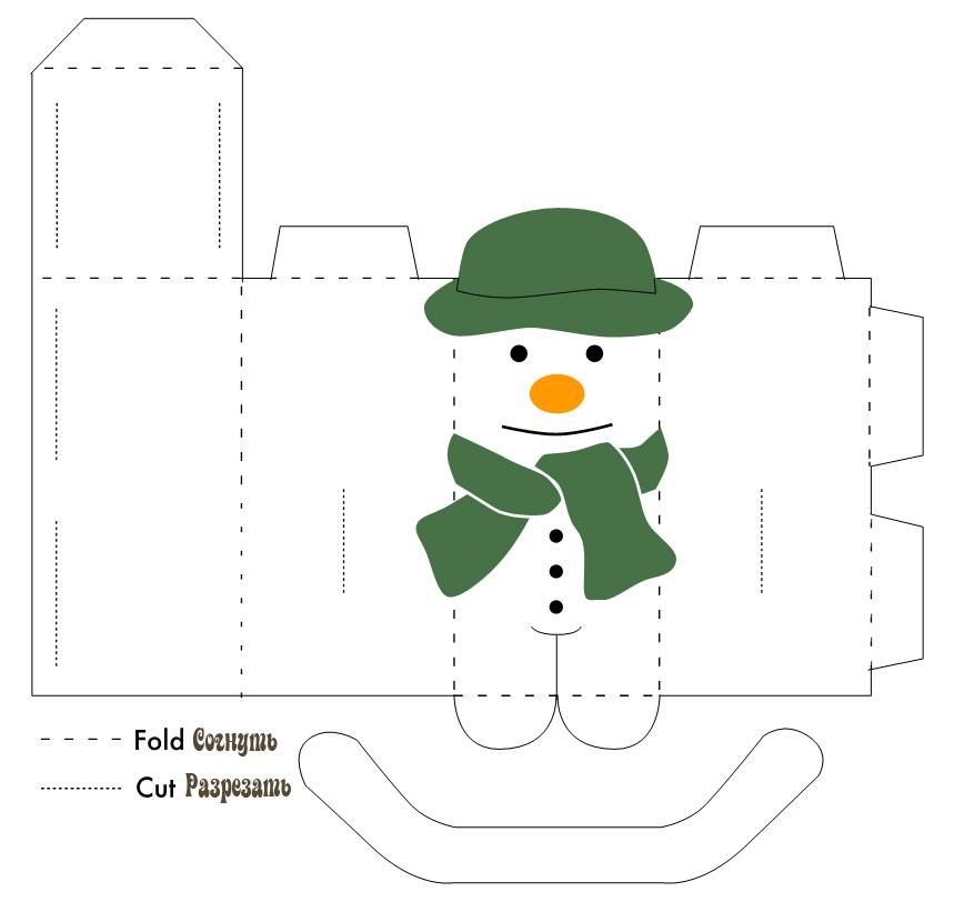 Шаблон снеговика из бумаги своими руками