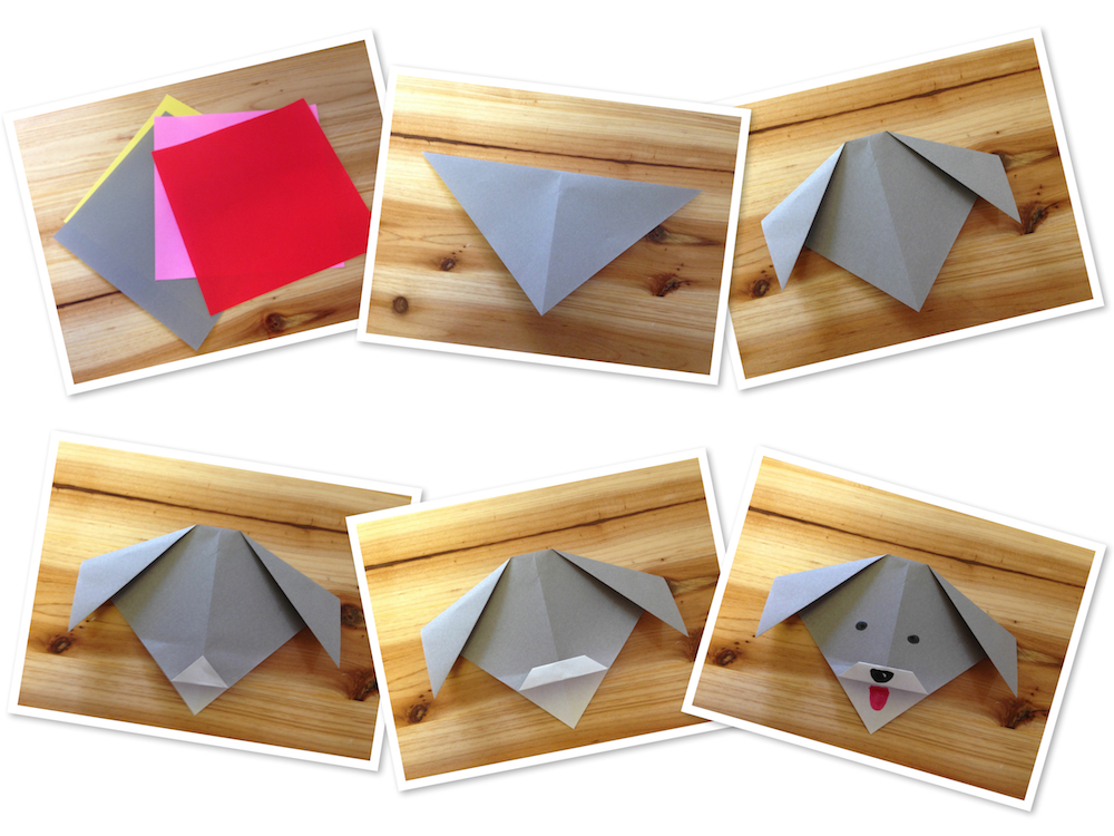 Сборка головы собачки оригами