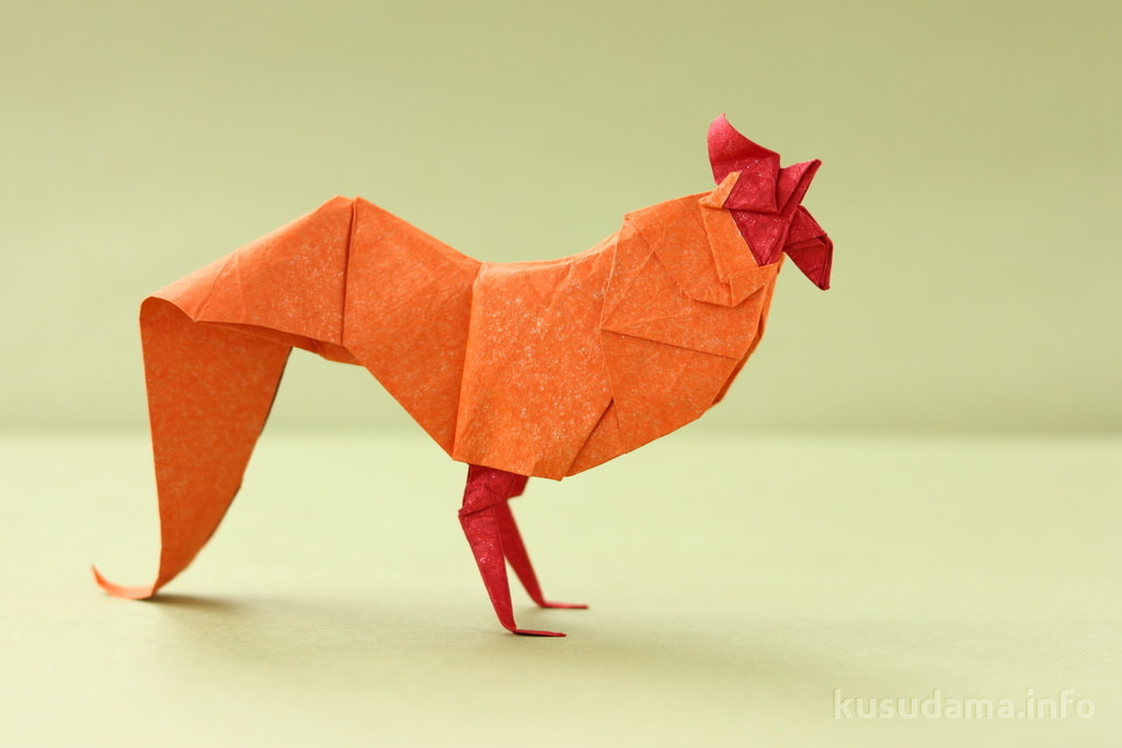 Петушок в технике оригами