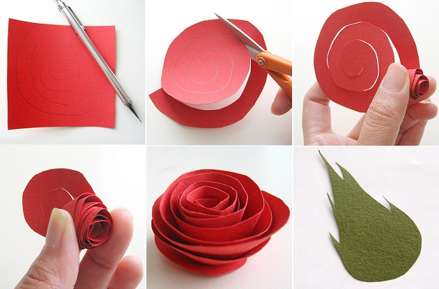 Изготовление бумажной розы