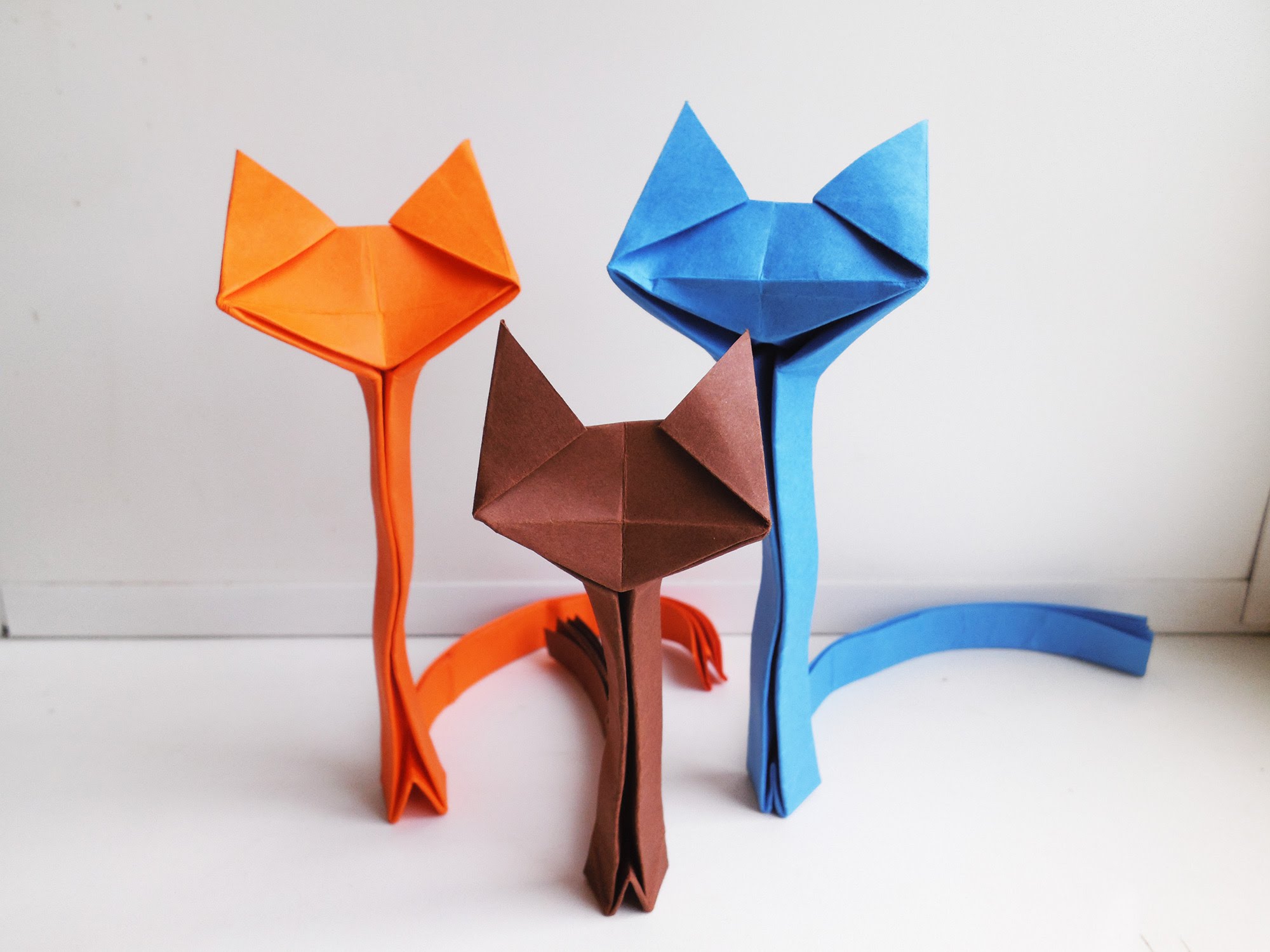 Кошки в технике оригами