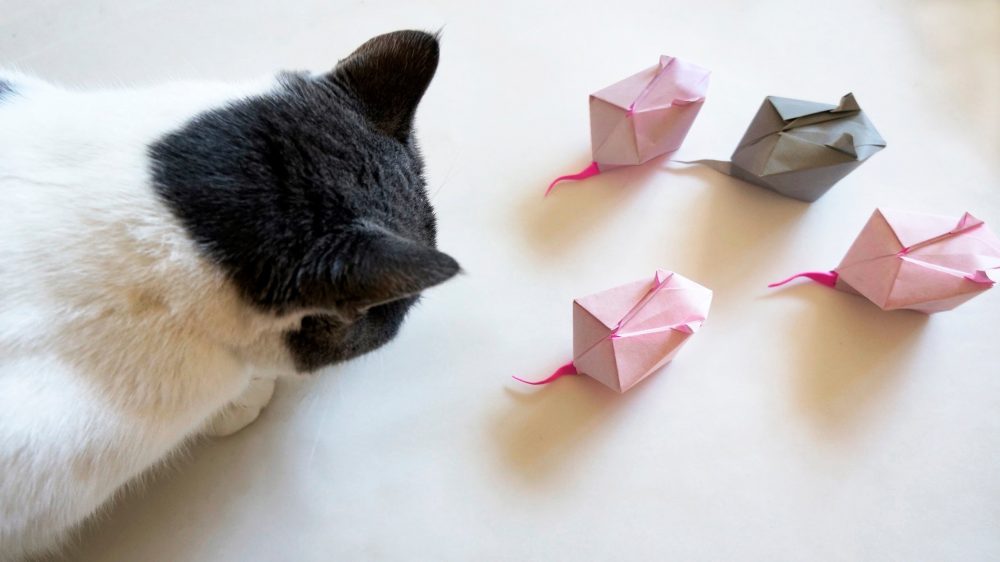 Объемные мышки в технике оригами