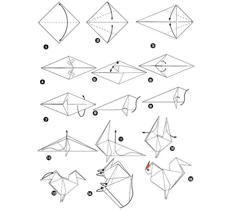 Рыбка-оригами для детей