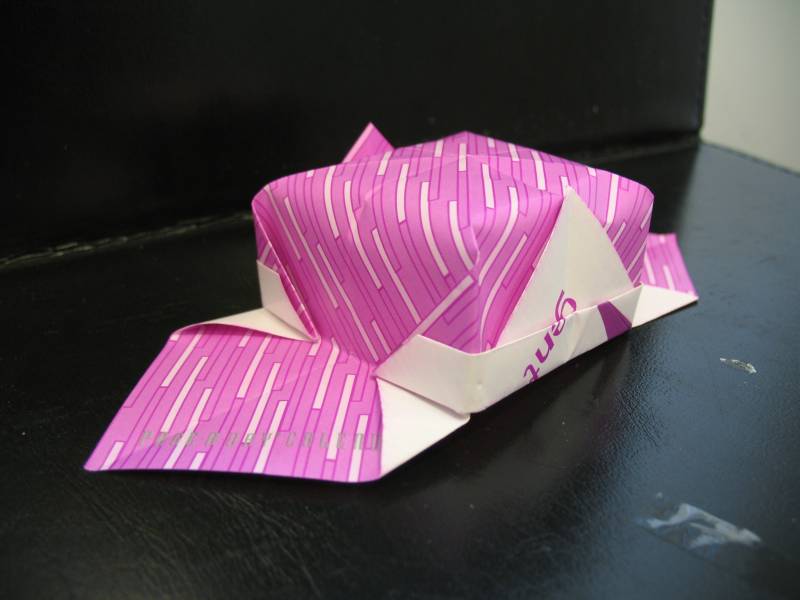 Вариант бейсболки в технике оригами