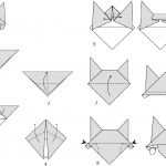 Фото 29: Схема шапки волка в технике оригами