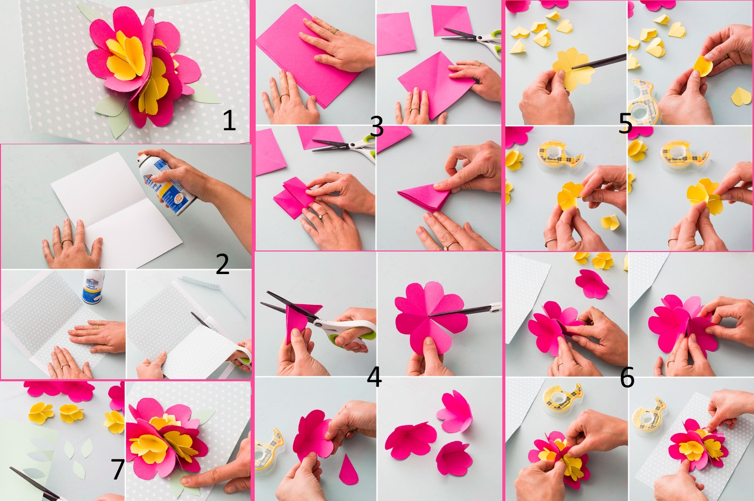 Изготовление открытки с объемным цветком