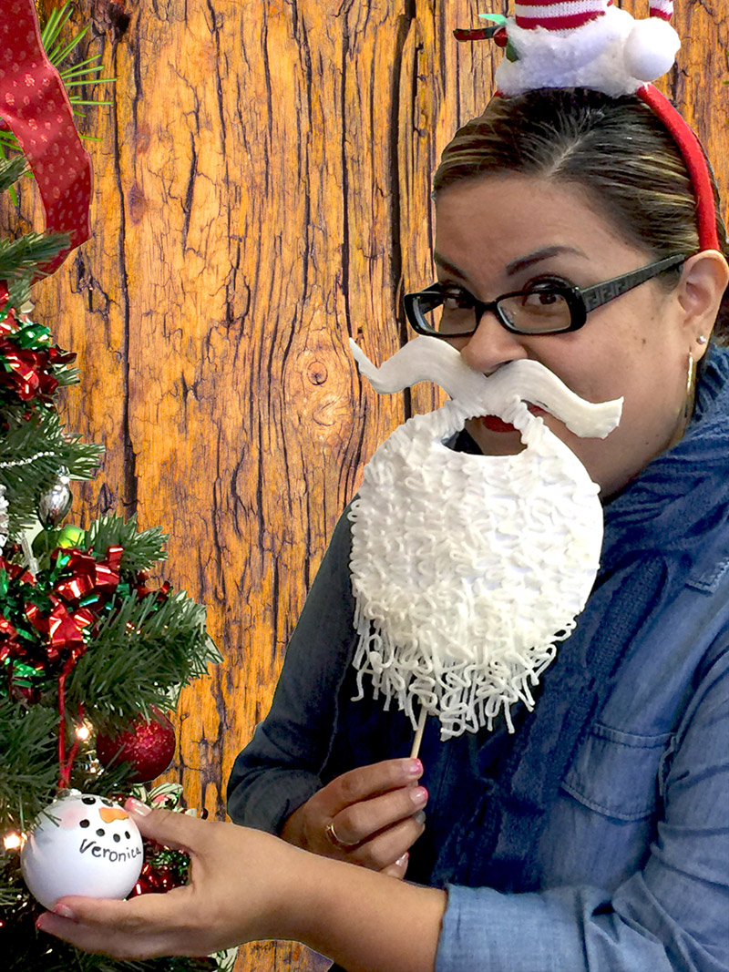 Борода Деда Мороза с усами в виде маски