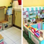 Фото 29: Кухонный уголок из картонных коробок для детей
