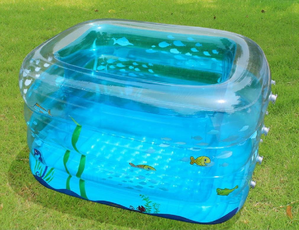 Прозрачный надувной бассейн