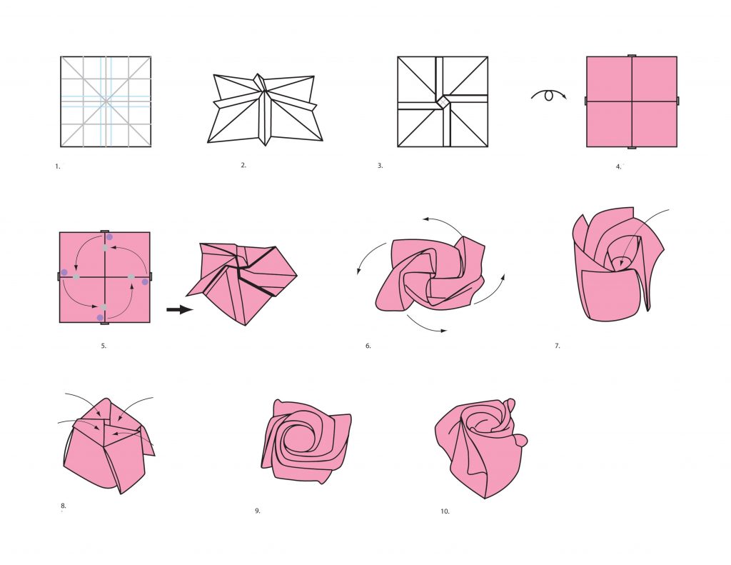 Как сделать Розу в технике оригами