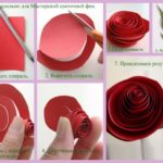 Фото 109: Как сделать розу из бумаги на листике своими руками